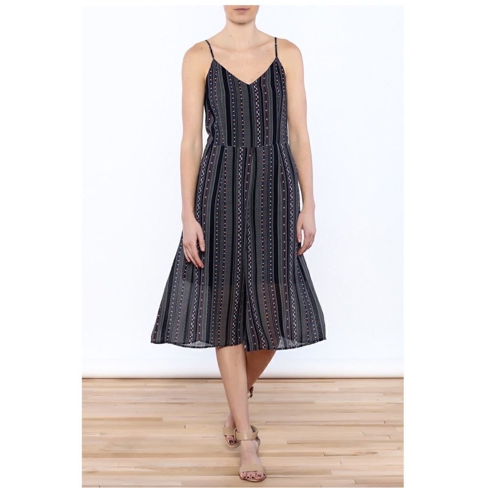 Doe & Rae Polka Dot Gaucho Jumpsuit - Small